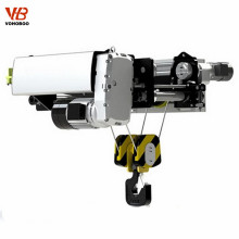 European style heavy duty wire rope electric hoist trolley with gear for lifting concrete
